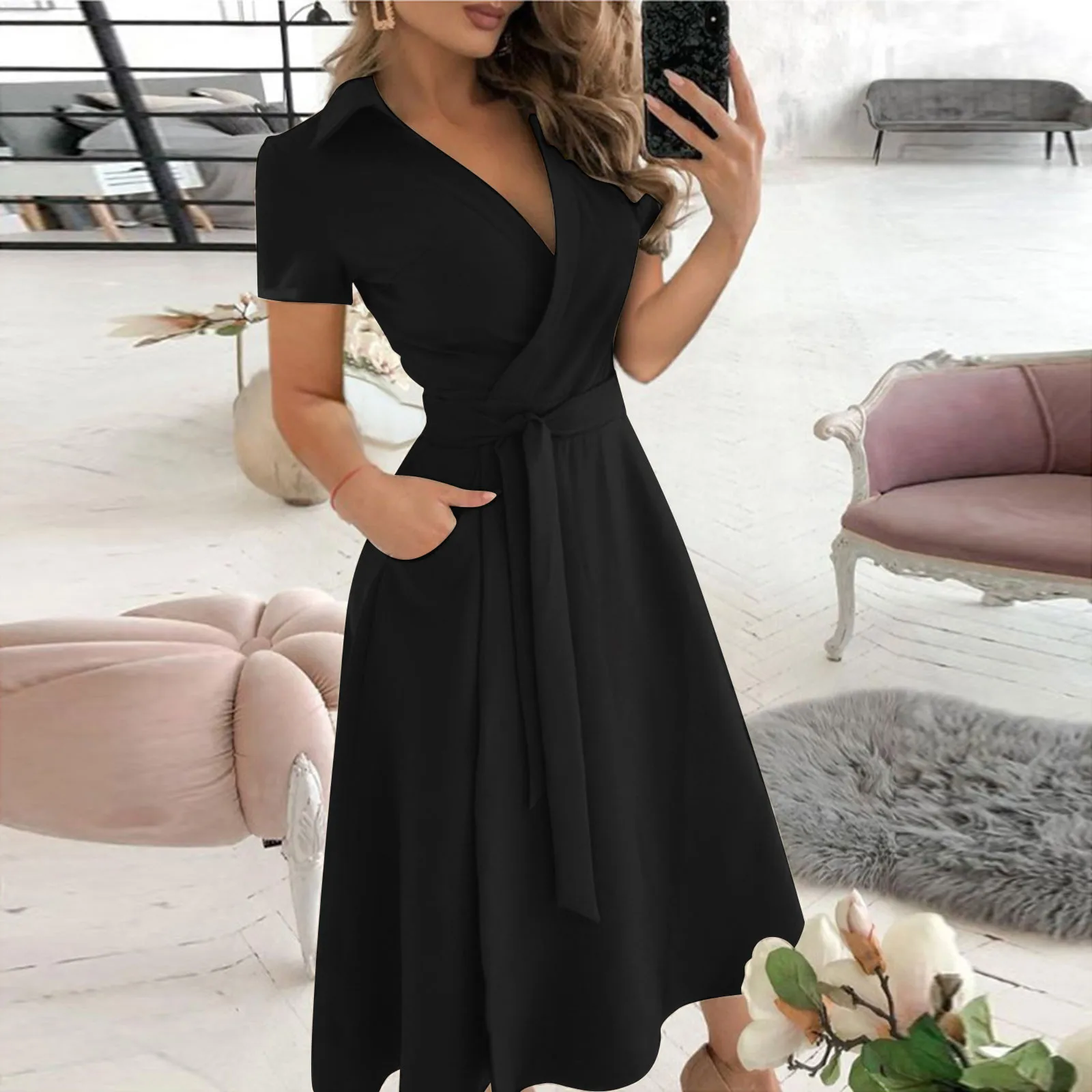 Spring  Summer Fashion Office  - Women'S Red Formal Wear ulasan dan harga