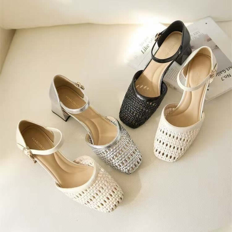 Fashion Woven Hollow Chunky Ro - Formal Dress ulasan dan harga