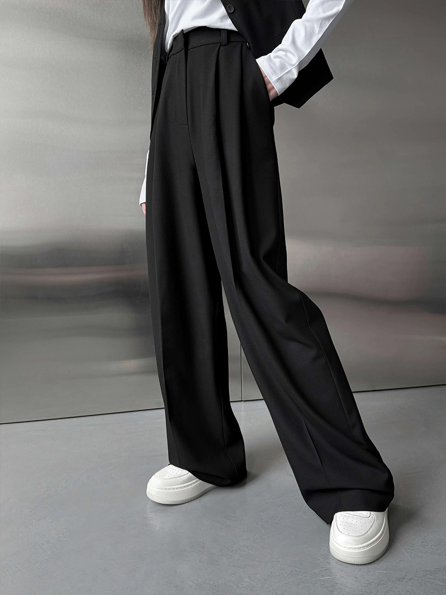 Women Suit Pants Wide Leg Trou - Tailored Trouser Wide ulasan dan harga